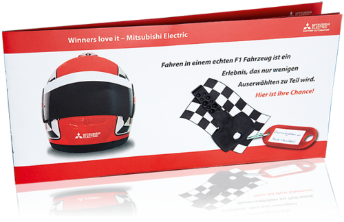 Mailing mit Lucky-Lock-Schlüssel als Einladung zum Messestand