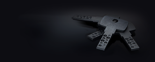 Lucky-Lock-Schlüssel auf dunklem Hintergrund